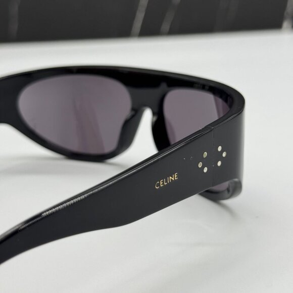 NEW CL40272I 01A CELINE SUNGLASSES SHINY BLACK UNISEX EYEWEAR CELINE - Picture 8 of 12